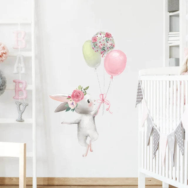 Nursery Wall Stickers Removable Vinyl Decals - Bunny