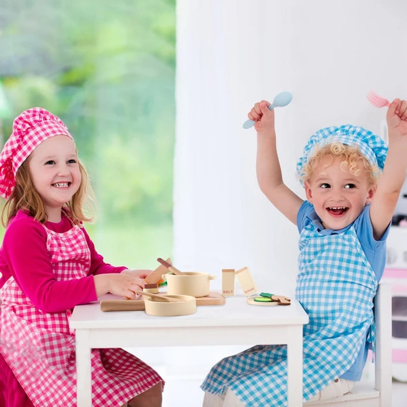 Montessori Wooden Pretend Cooking Set -27-Piece