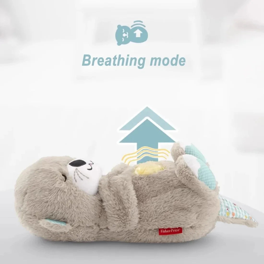 Breathing Sleep Otter Plush Toy - Pink