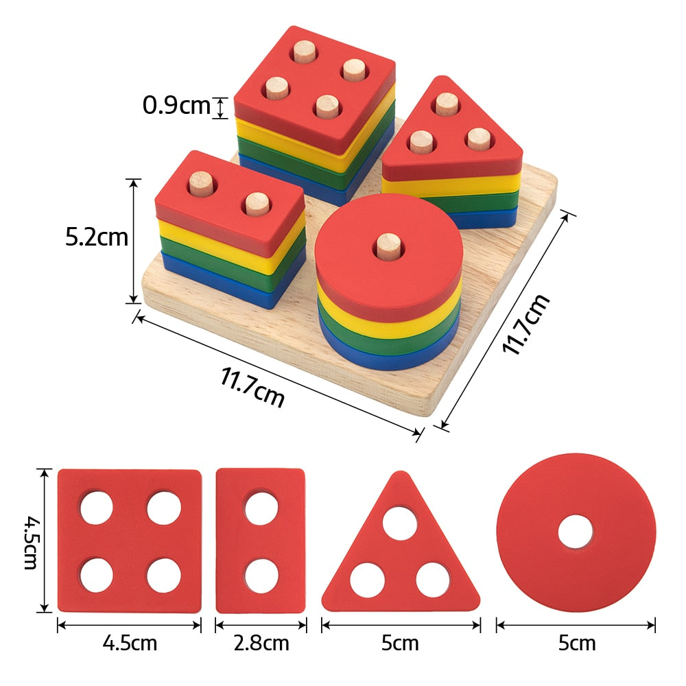 Montessori Silicone Stacking Blocks