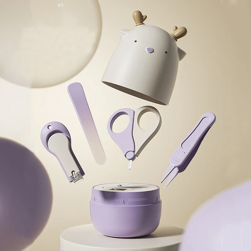 Baby Nail Care Tool Set – Little Deer Design Purple