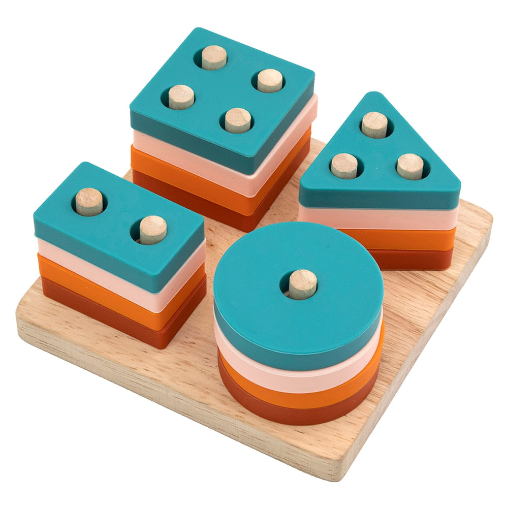 Montessori Silicone Stacking Blocks