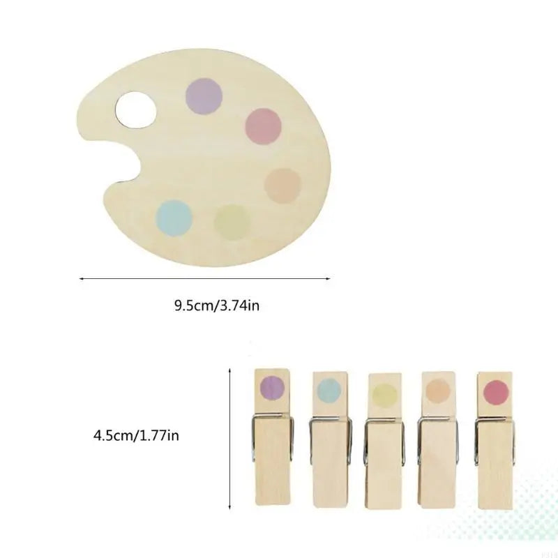 Montessori Color Matching Clothespin Clip Set