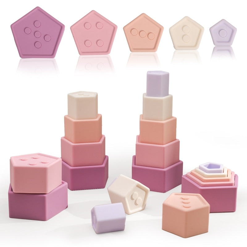 Montessori Silicone Building Blocks