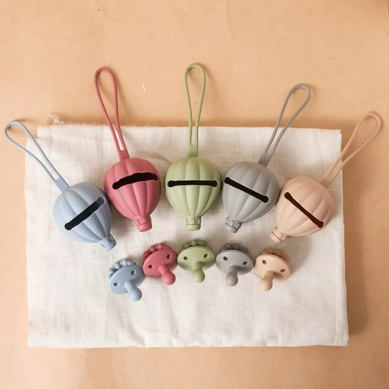 Silicone Pacifier Storage Holder Set