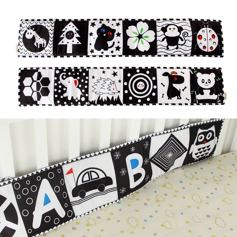 Montessori Baby Cloth Book Black and White