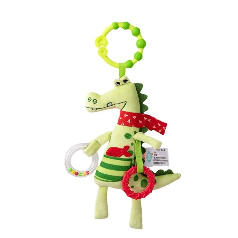 Soft Animal Stroller Toy - Infant Crib & Car Seat Rattle