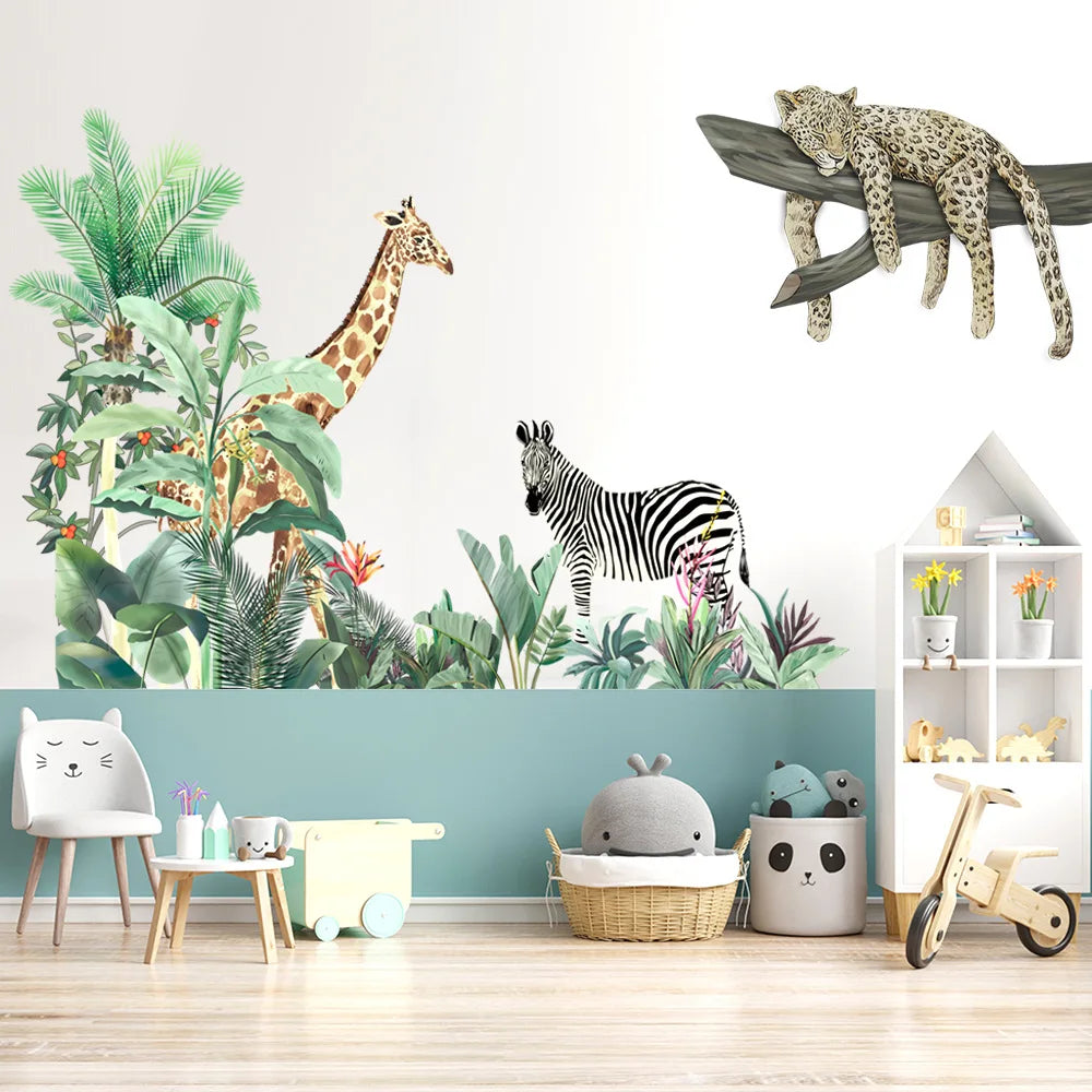 Nursery Wall Stickers Removable Vinyl Decals - Animals