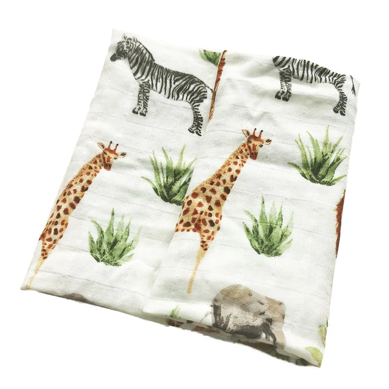 Soft Cotton Baby Blanket – Muslin Swaddle Wrap & Burp Cloth for Newborns