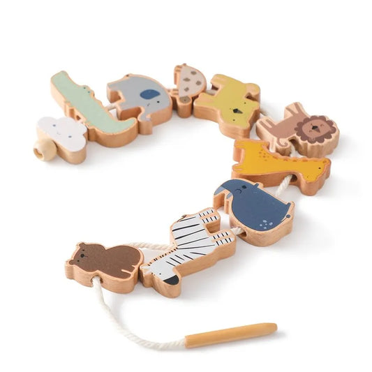 Wooden Animal Stringing & Threading Beads