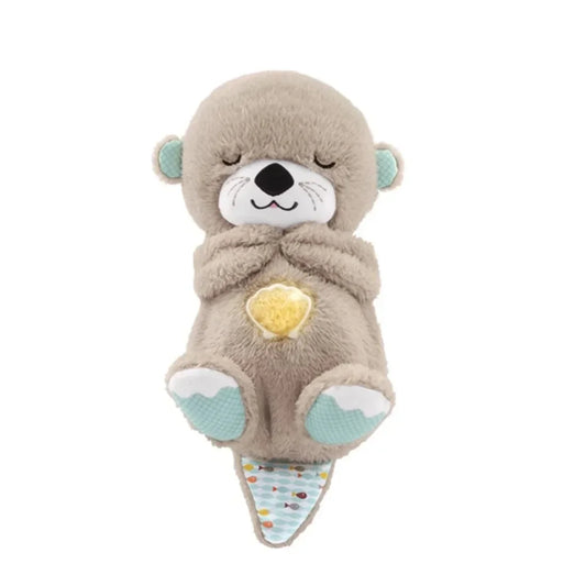 Breathing Sleep Otter Plush Toy - Brown