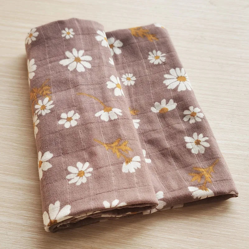 Soft Cotton Baby Blanket – Muslin Swaddle Wrap & Burp Cloth for Newborns