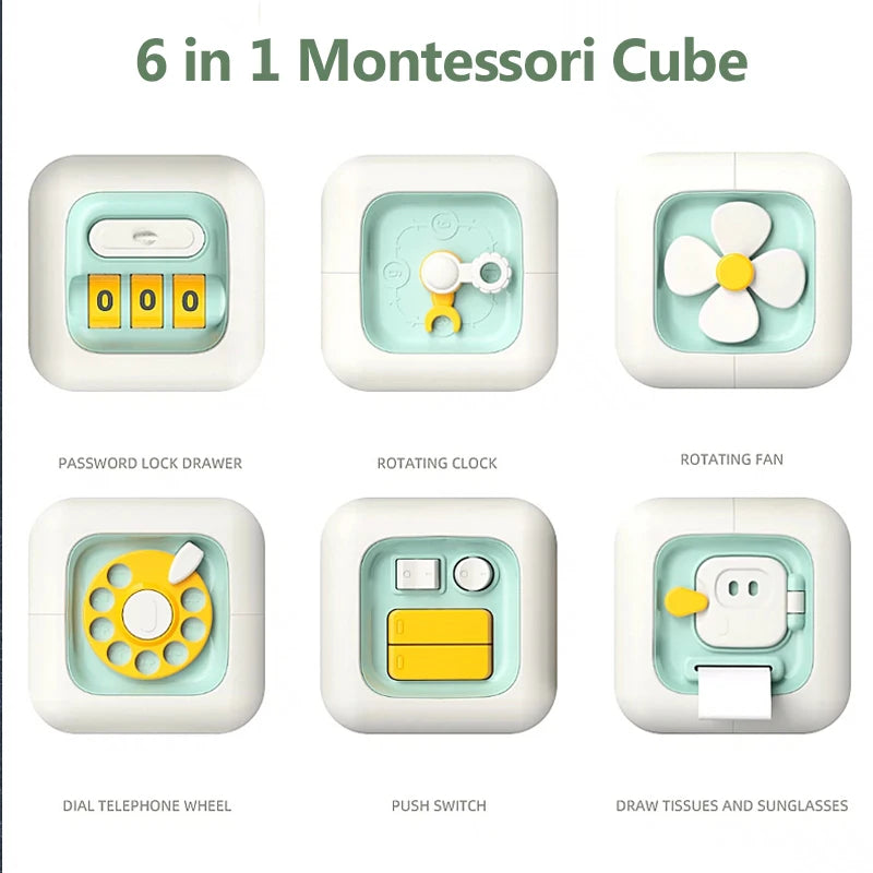 Montessori 6-in-1 Sensory Busy Cube