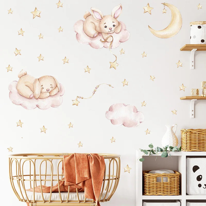Nursery Wall Stickers Removable Vinyl Decals - Bunny