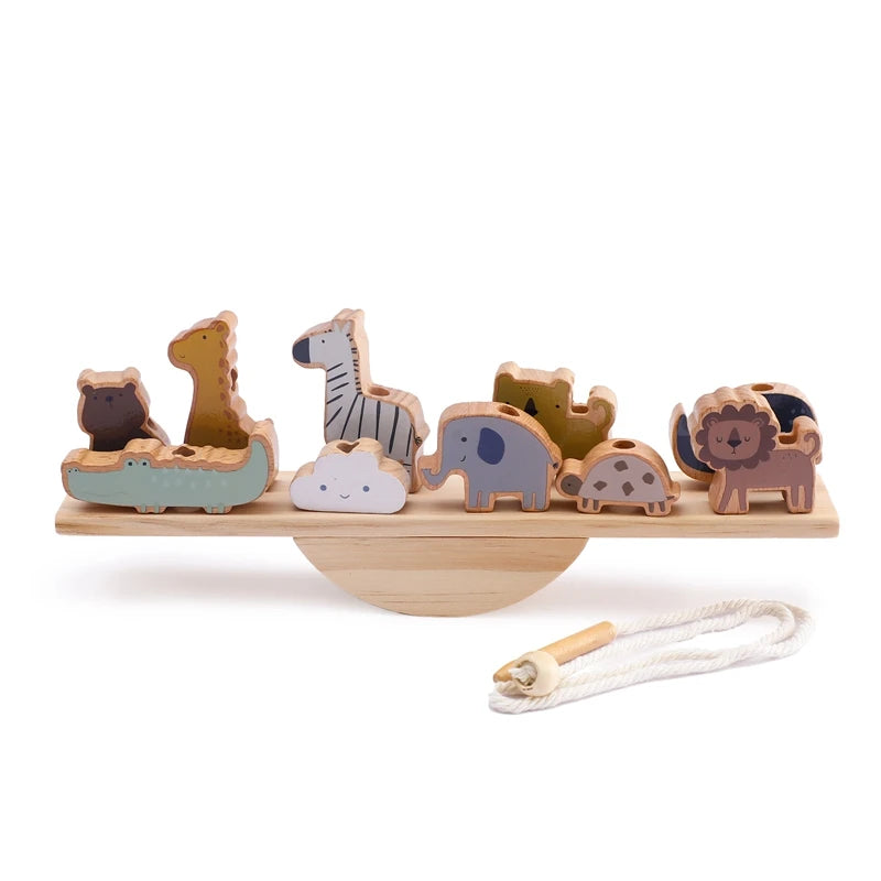 Baby Farm Wooden Stacking Blocks Toy
