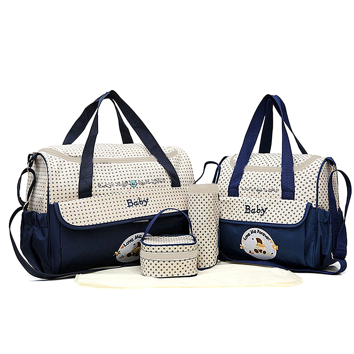 Five-Piece Mommy Bag Set – Diaper Bag with Travel Organizer