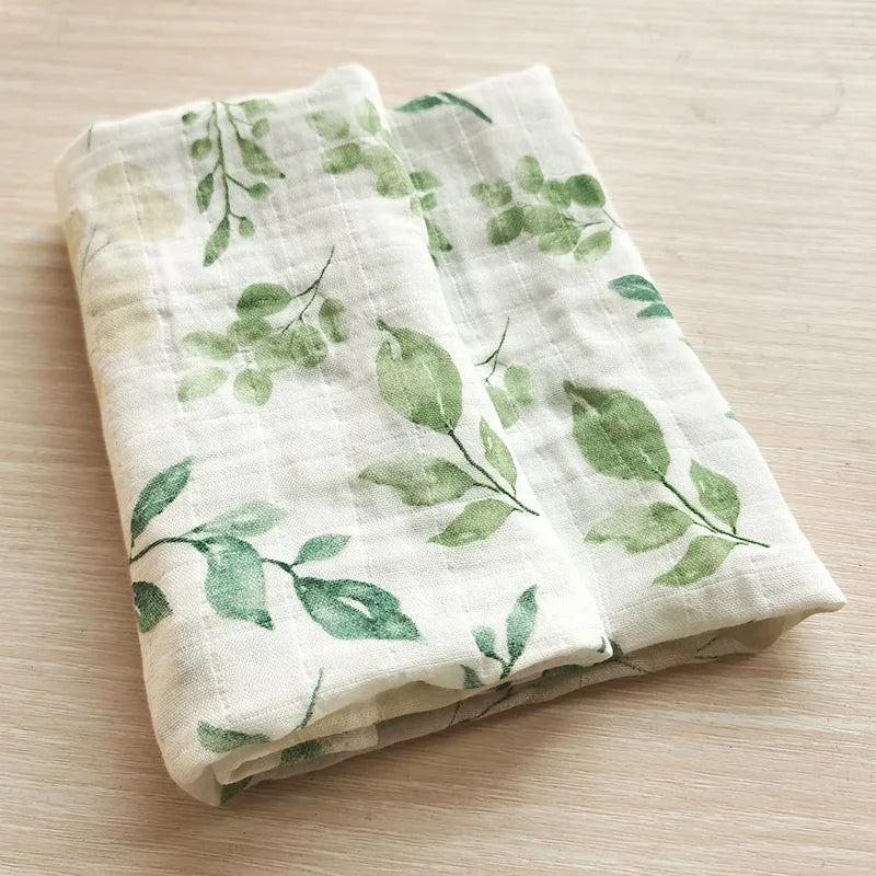 Soft Cotton Baby Blanket – Muslin Swaddle Wrap & Burp Cloth for Newborns