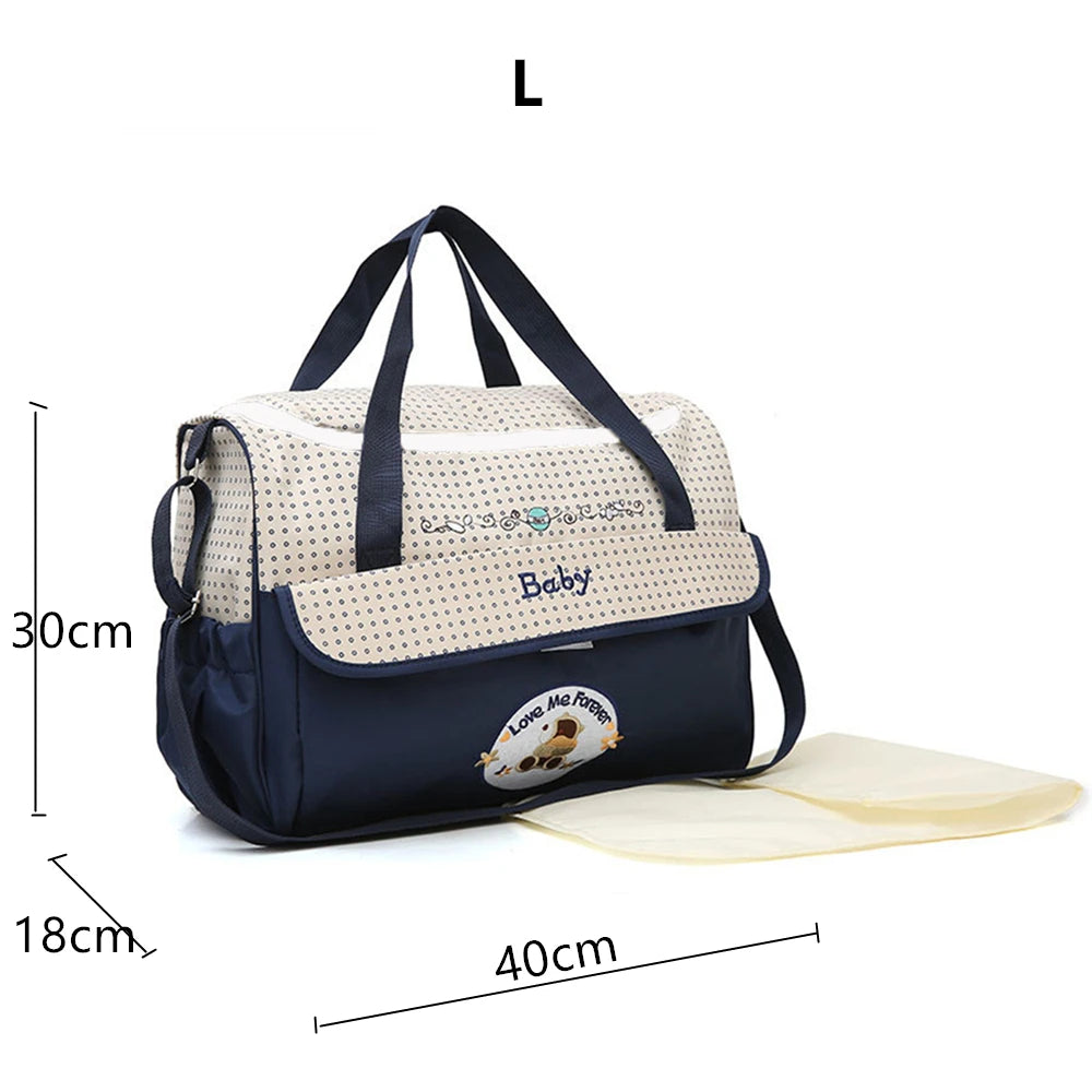 Five-Piece Mommy Bag Set – Diaper Bag with Travel Organizer