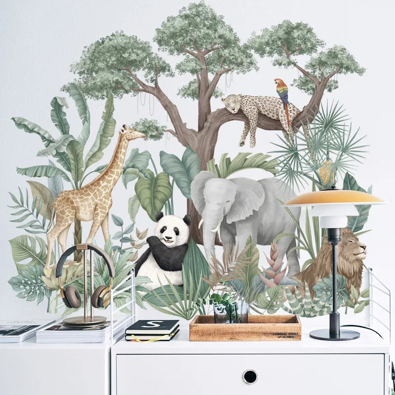 Nursery Wall Stickers Removable Vinyl Decals - Animals