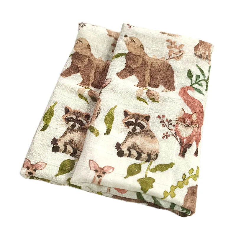 Soft Cotton Baby Blanket – Muslin Swaddle Wrap & Burp Cloth for Newborns