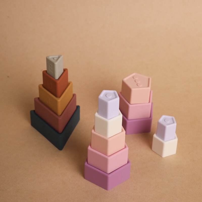 Montessori Silicone Building Blocks