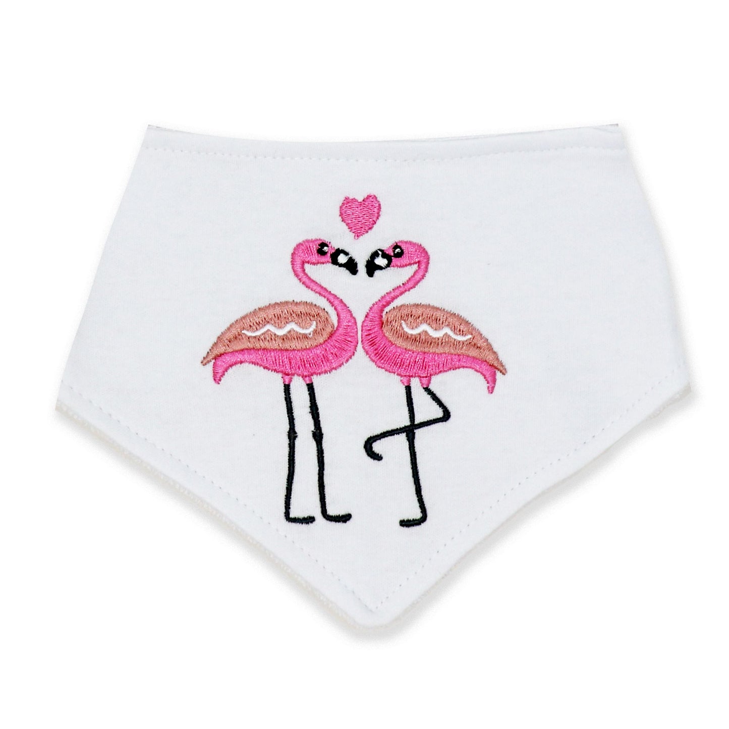 Baby's Cap, Bib and Socks Set - Flamingo