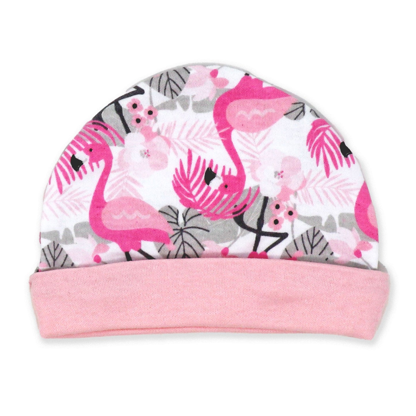 Baby's Cap, Bib and Socks Set - Flamingo