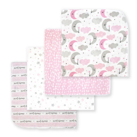 Flannel Baby Receiving Blanket - Pink Sweet Dreams