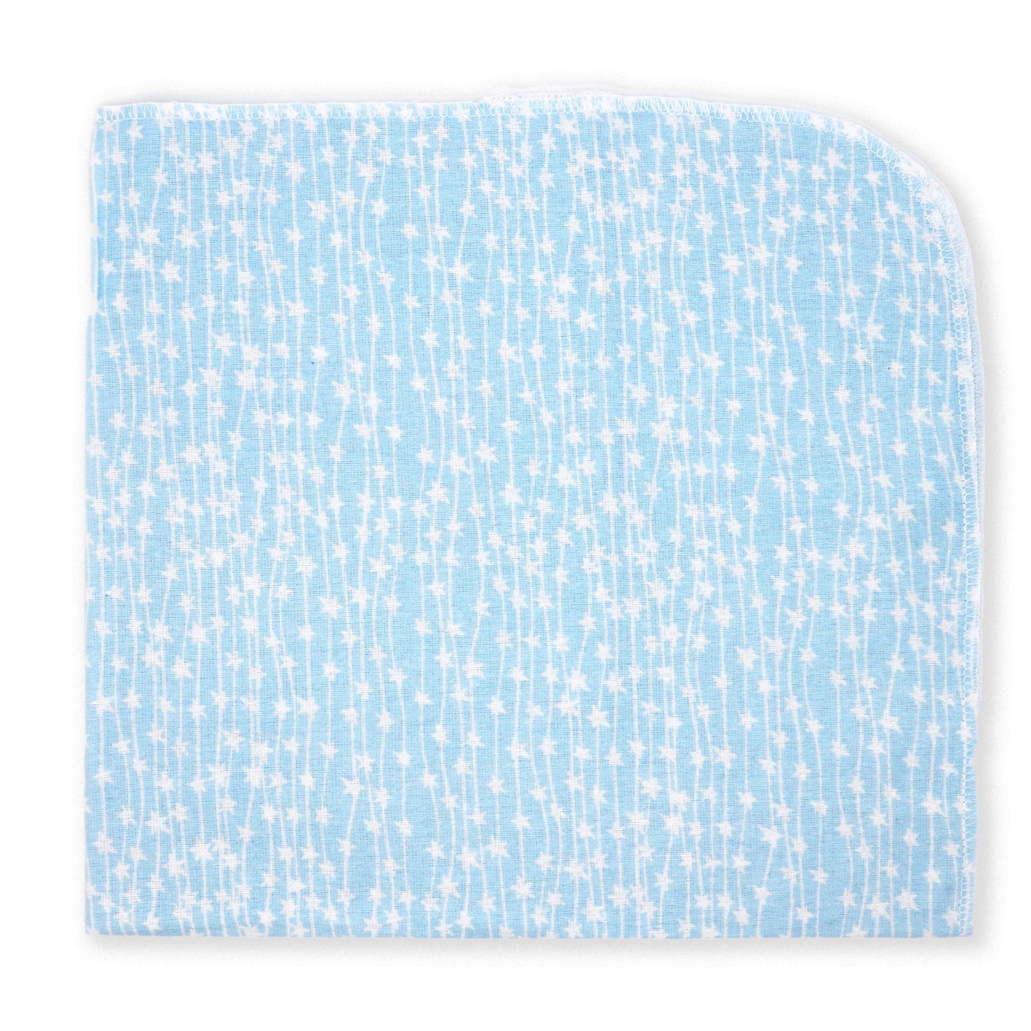 Flannel Baby Receiving Blanket - Blue Sweet Dreams