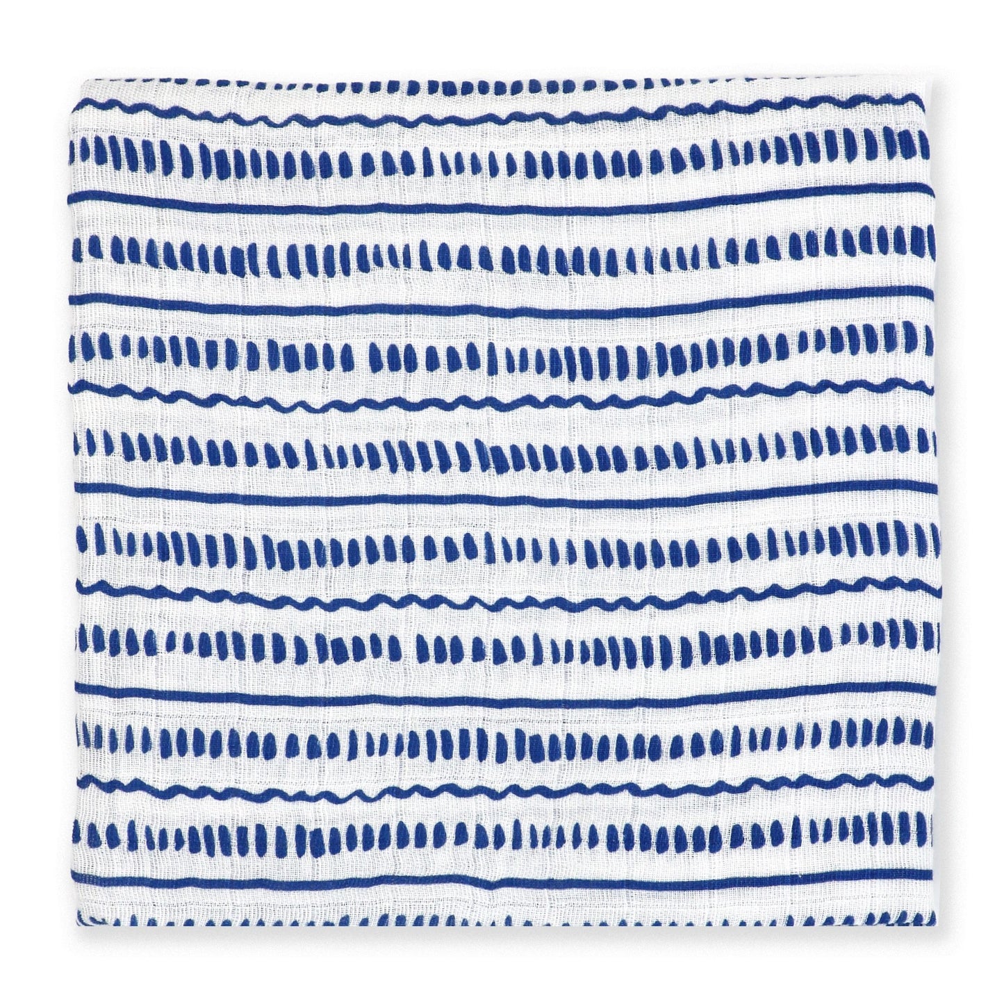 Muslin Swaddling Blanket - Blue Doodle