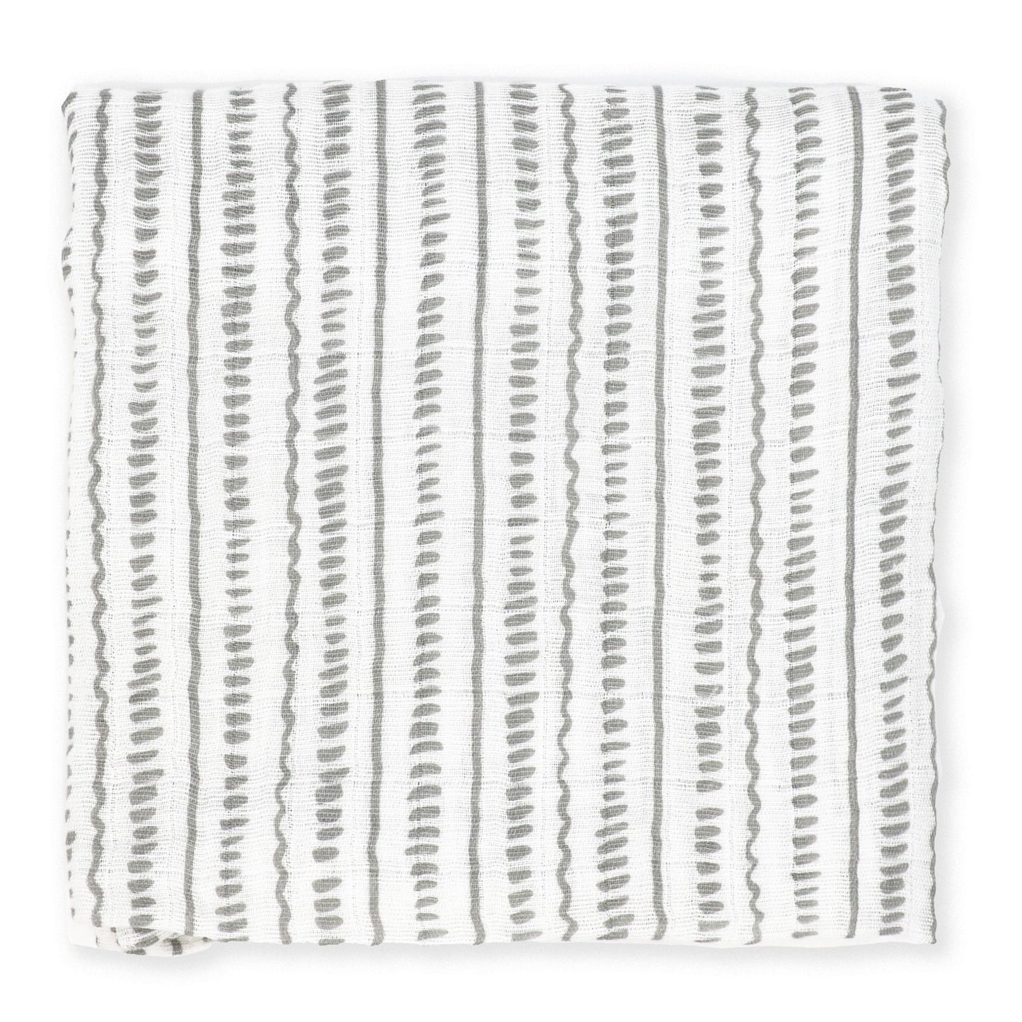 Muslin Swaddling Blanket - Grey Doodle