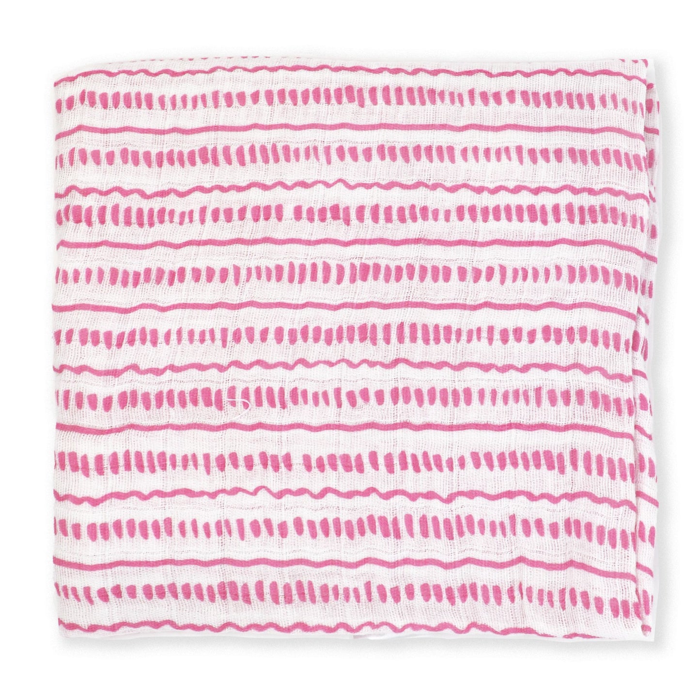 Muslin Swaddling Blanket - Pink Doodle