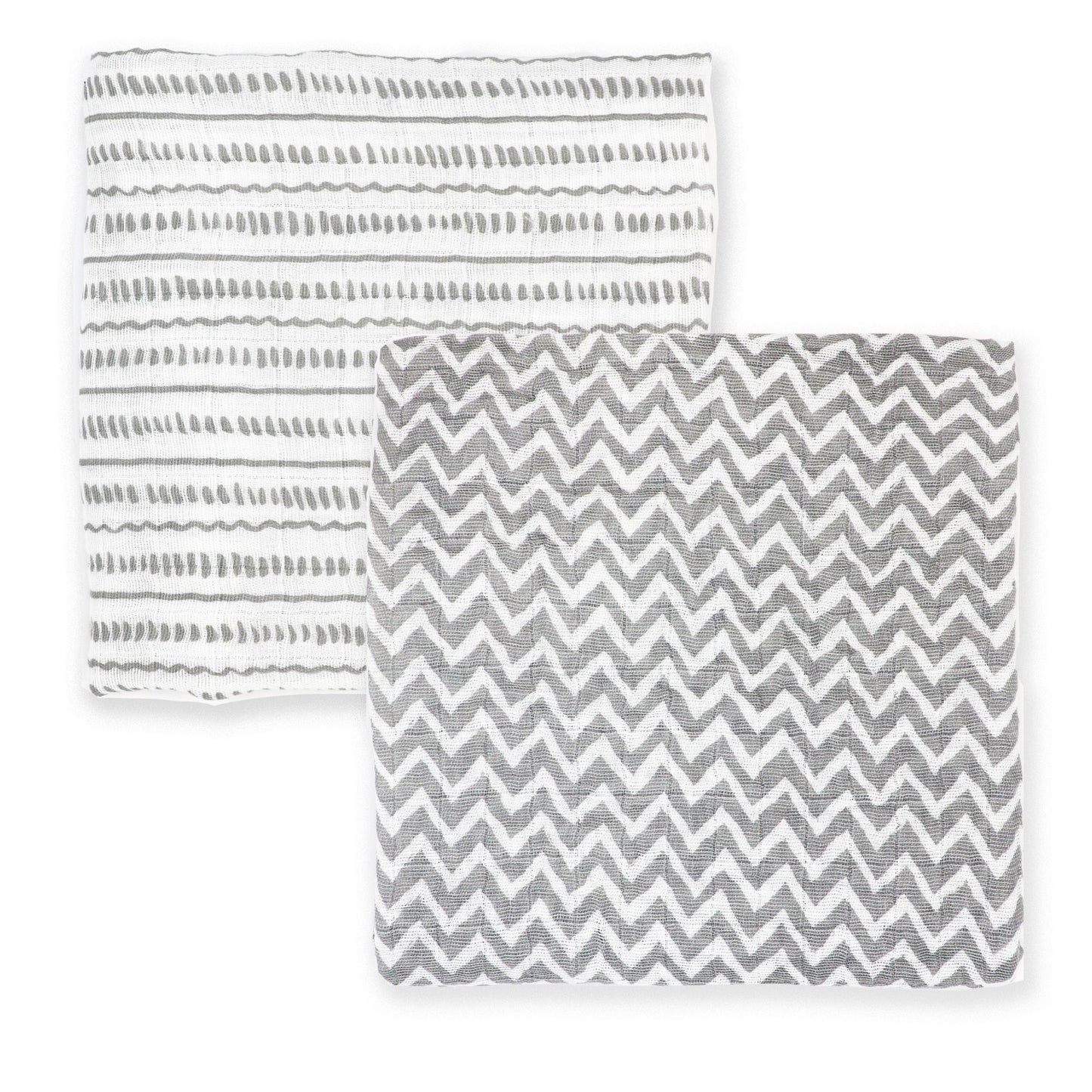 Muslin Swaddling Blanket - Grey Doodle