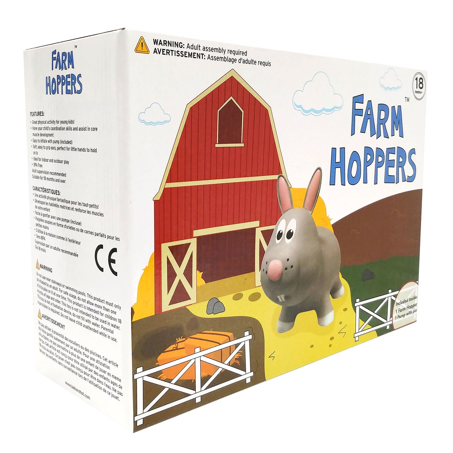 Hopper Town Farm Hopper Bounce Toy: Rabbit – Itty Bitty Bubba