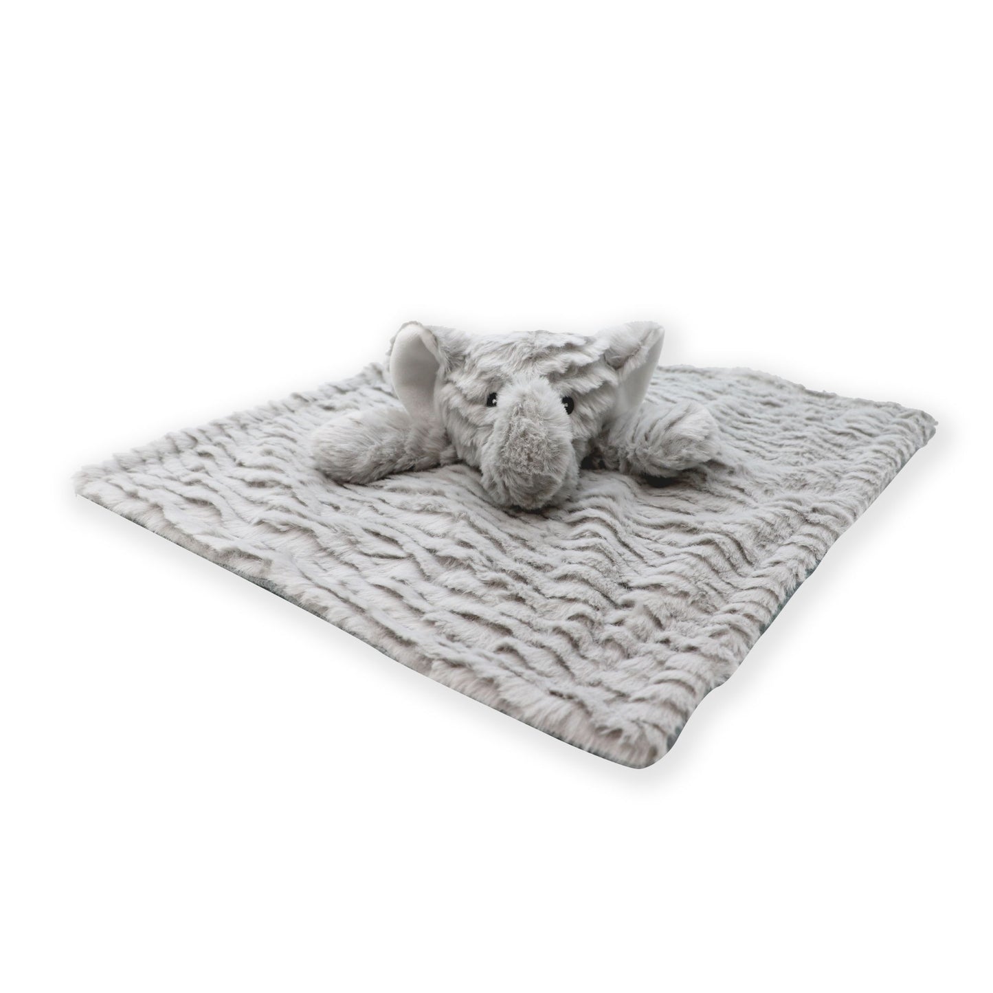 Ridged Plush NuNu Security Blanket - Grey Elephant