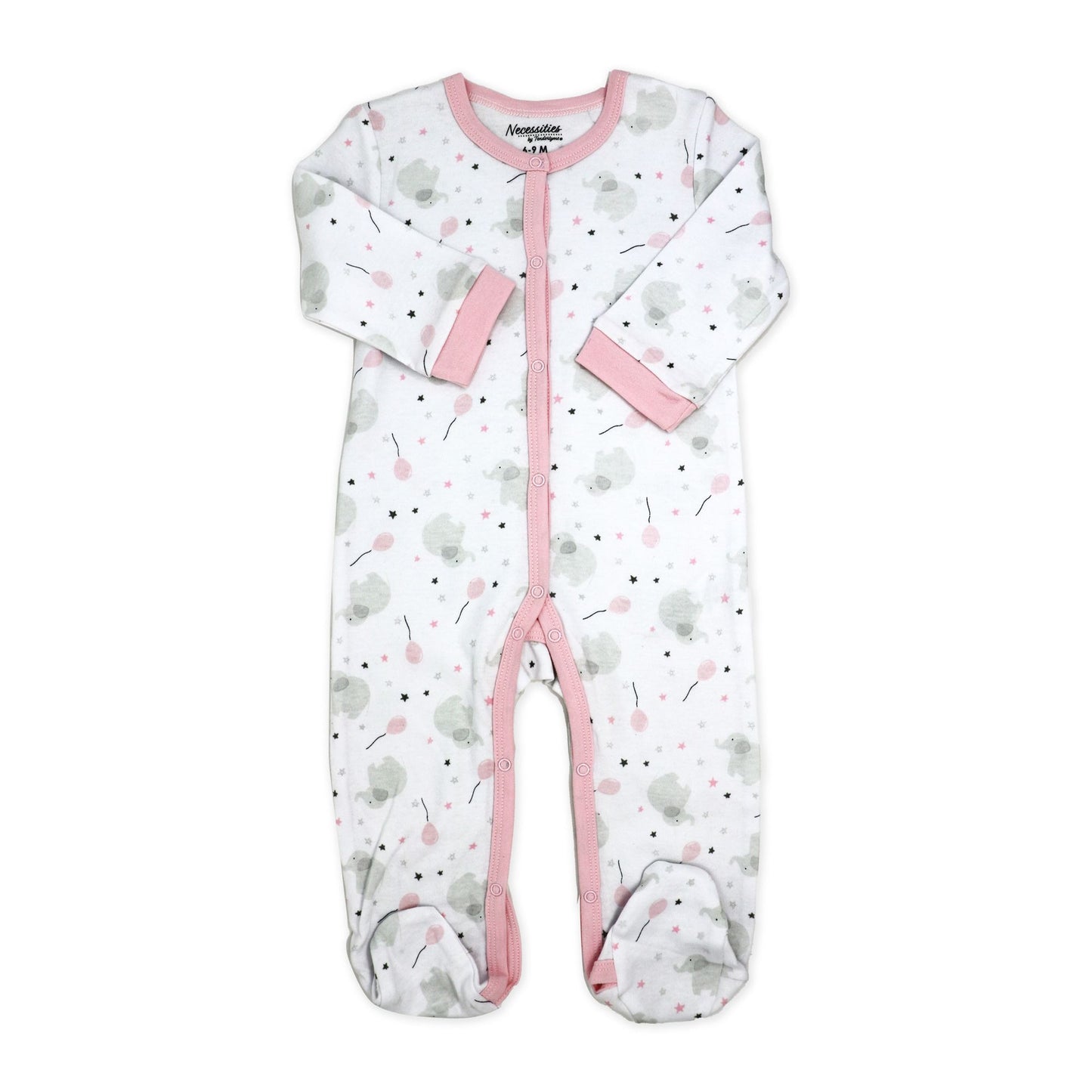 Baby's Elephant Coverall Bodysuit - Pink