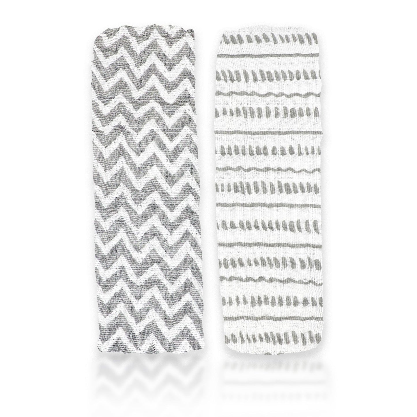 Muslin Swaddling Blanket - Grey Doodle