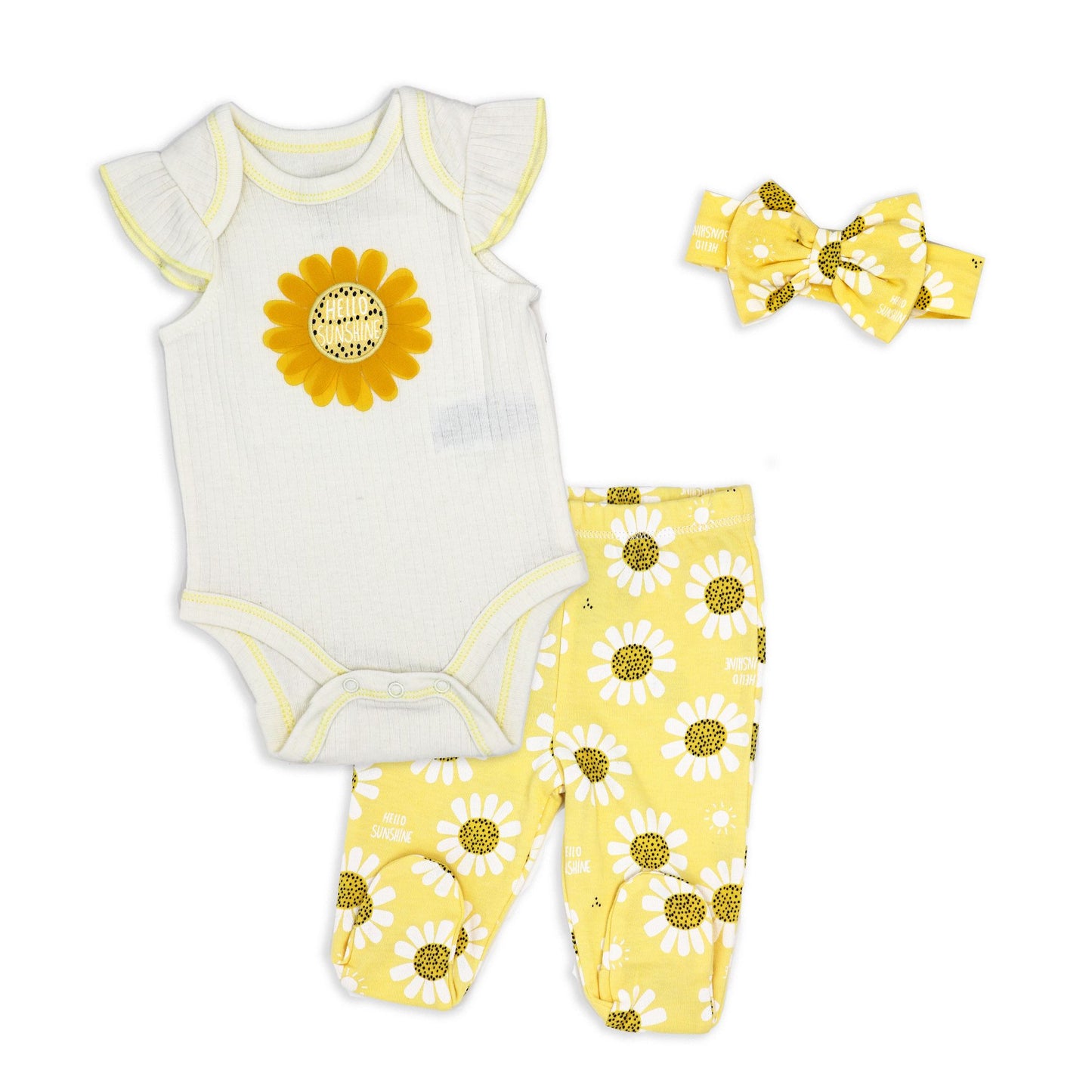 Baby Girl's Footed Jogger - Hello Sunshine