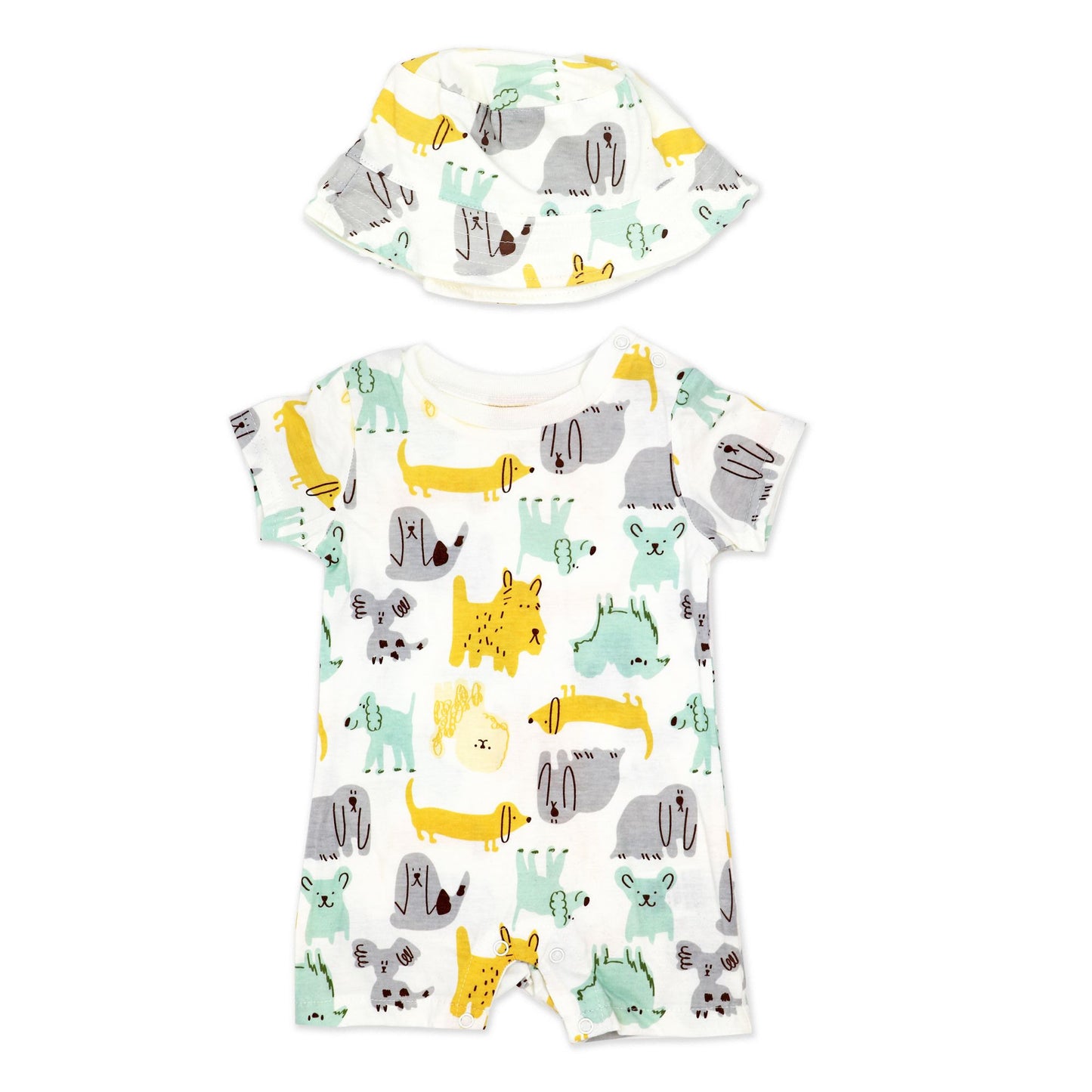 Baby's Romper with Hat - Dogs