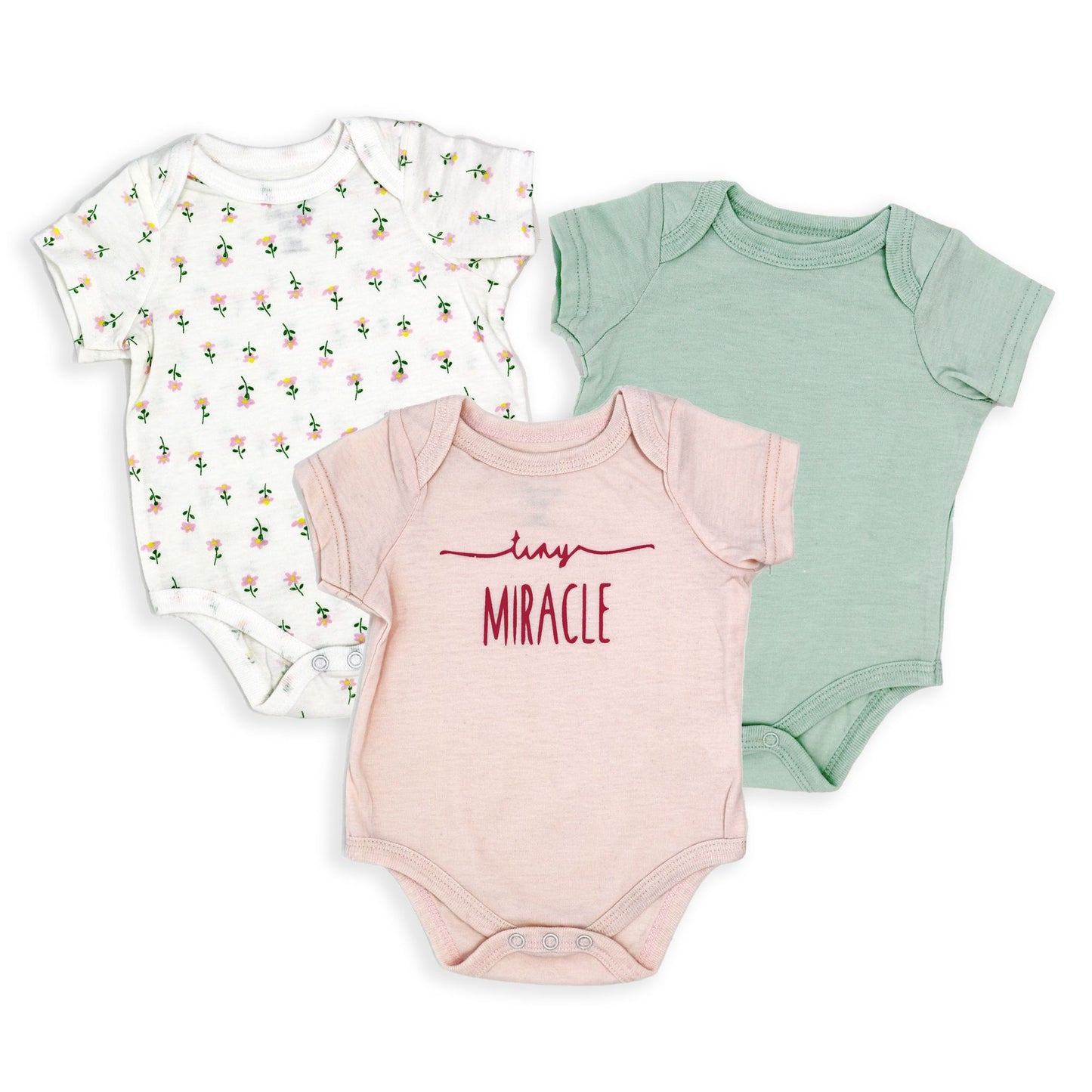 Baby Girl's Bodysuit Set - Tiny Miracle