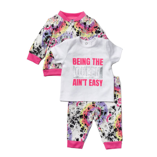 Baby Girl's Jacket and Jogger Set Multicolour