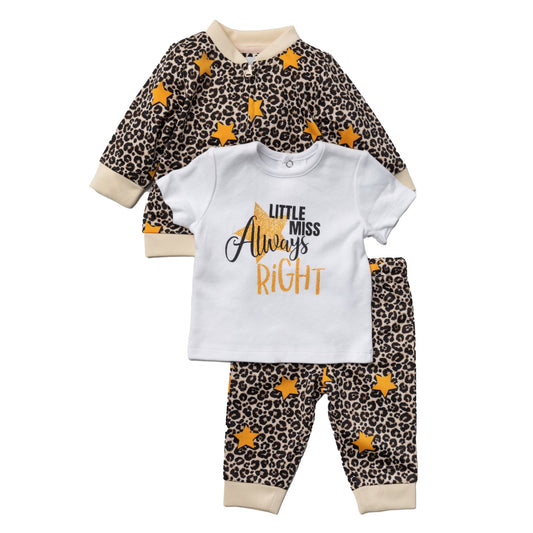 Baby Girl's Jacket and Jogger Set - Leopard