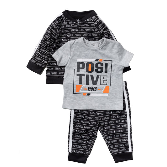 Baby Boy's Jacket and Jogger Set - Positive Vibes