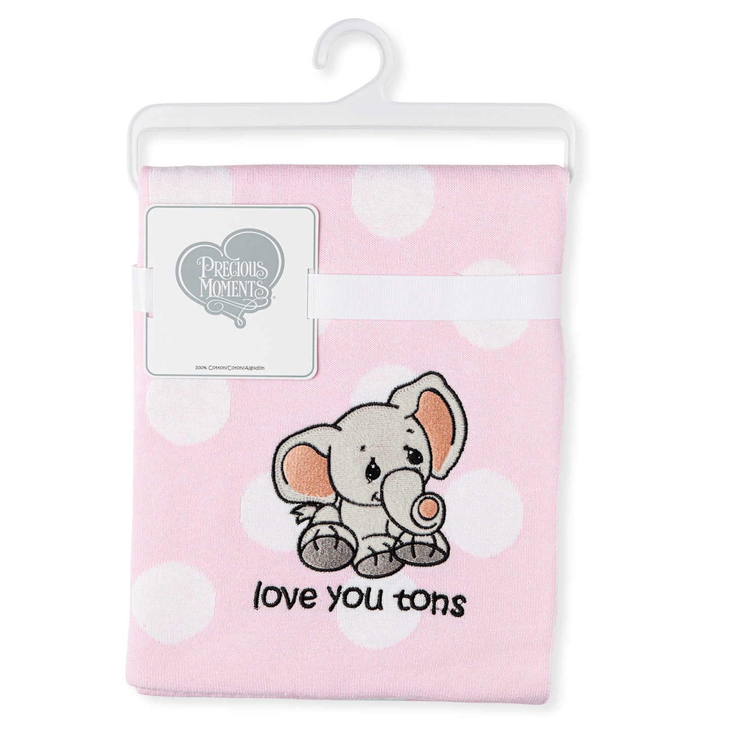 Dot love You Tons Elephant Knit Blanket - ittybittybubba