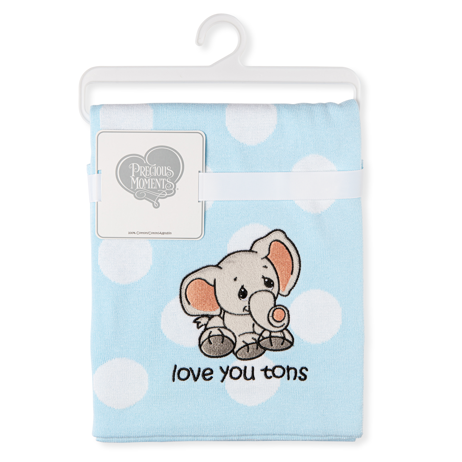 Dot love You Tons Elephant Knit Blanket - ittybittybubba