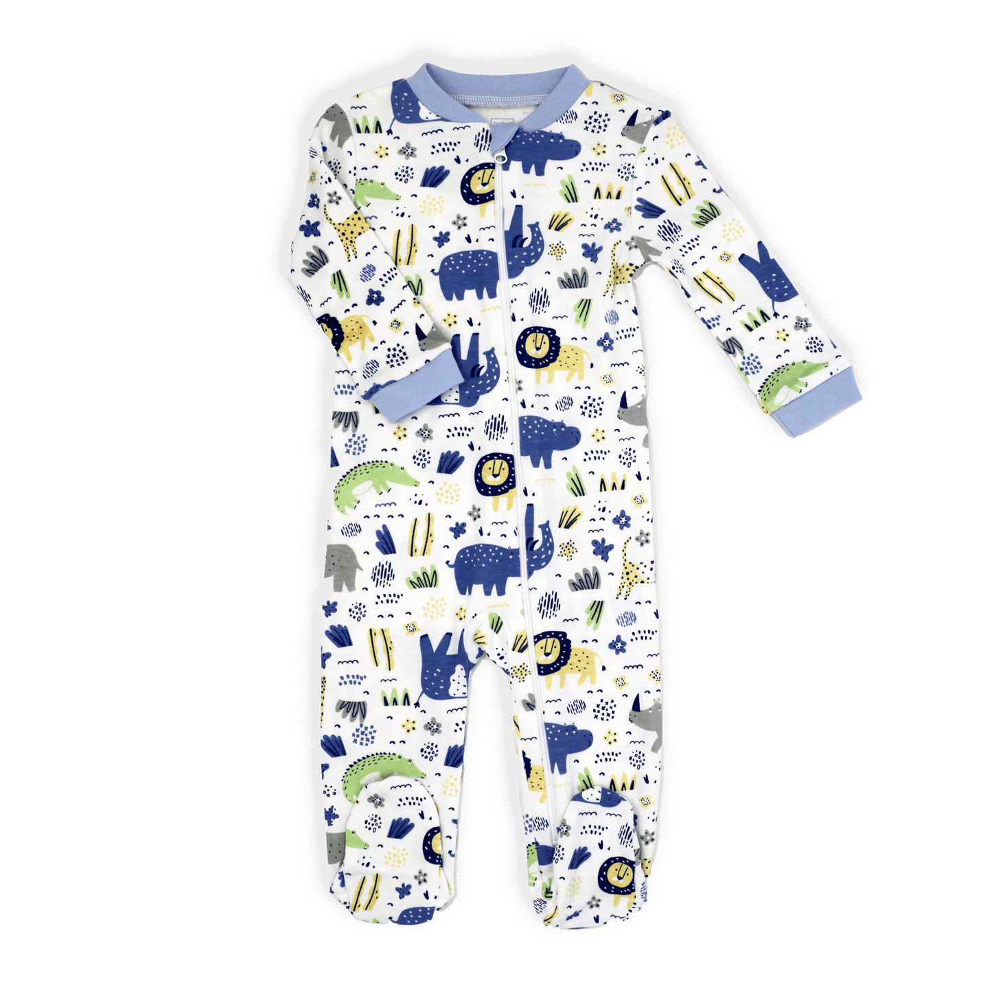 Baby Boy's Elephant Coverall Bodysuit