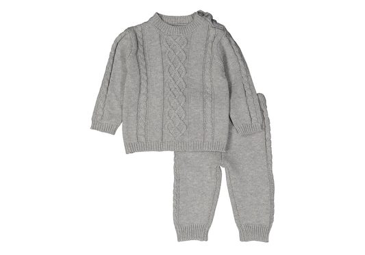 Cable-Knit Baby Sweater Set - ittybittybubba