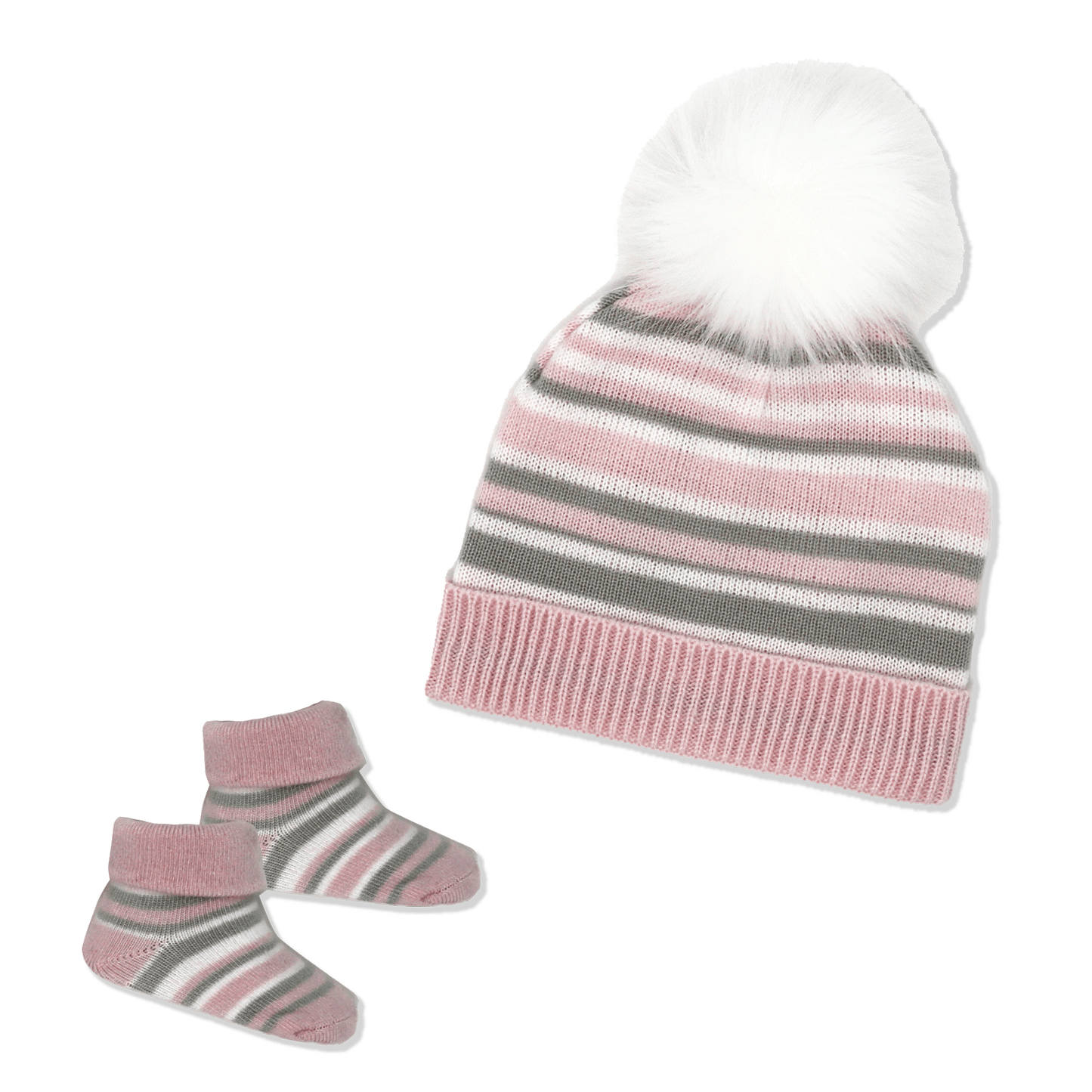 Pink Hat and Booties Set - ittybittybubba