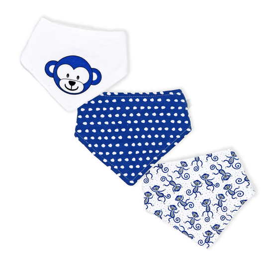 Bandana Bib Set - Monkey - ittybittybubba