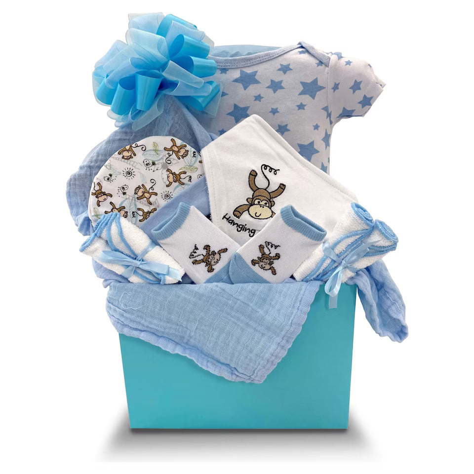 Blue Monkey Adorable Baby Gift Baskets: Perfect Presents for Little Ones